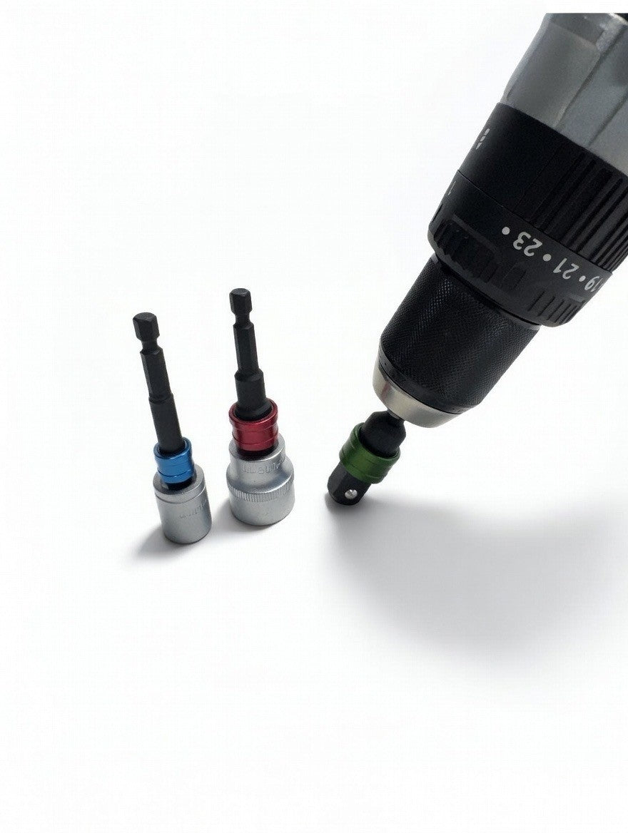 SPI 3-Piece Quick-Release Socket to Hex Adapter Set – 1/4", 3/8" & 1/2" to 1/4" Hex - SEL9258