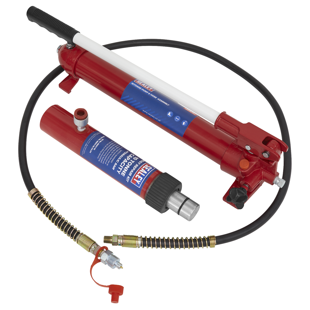 Sealey RE97.10-COMBO Snap Push Ram with Pump & Hose Assembly 10 Tonne - additional view 2