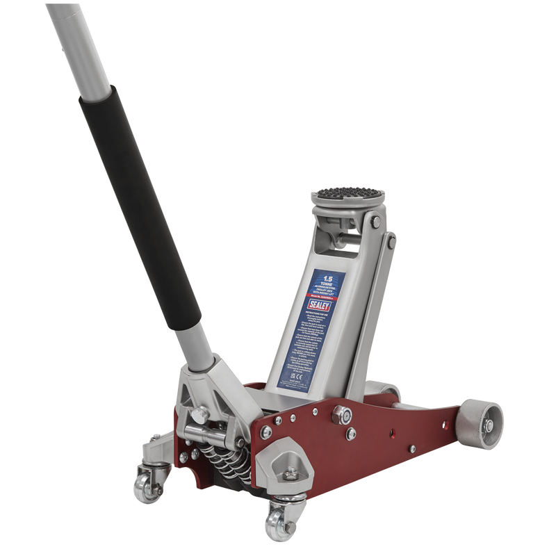 Sealey RJAS1500 Aluminium/Steel Trolley Jack with Rocket Lift 1.5 Tonne