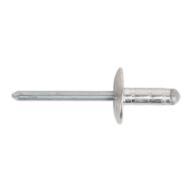 Sealey RM4827L Aluminium Multi-Grip Large Flange Rivet 4.8 x 27mm - Pack of 100