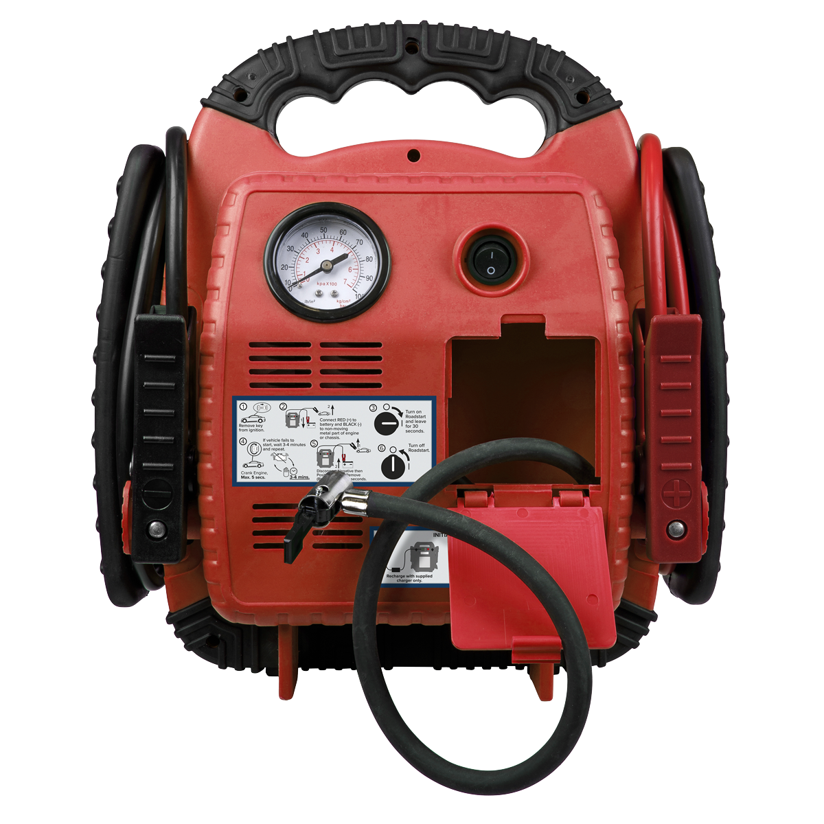 Sealey RS132 RoadStart® 12V Emergency Jump Starter with Air Compressor 900 Peak Amps - additional view 4