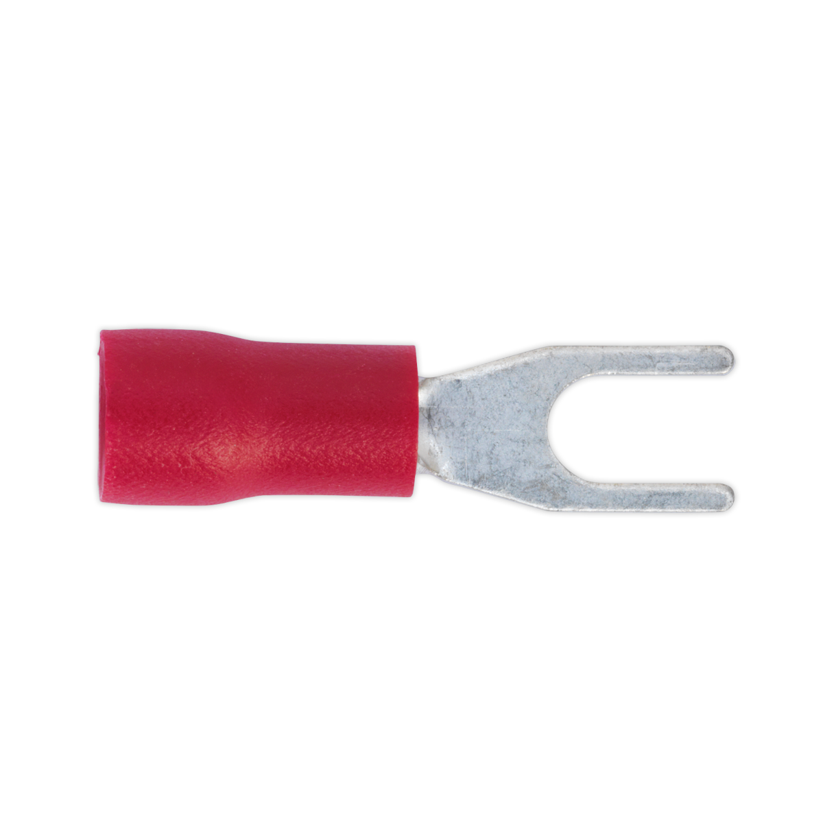 Sealey RT13 Easy-Entry Fork Terminal 3.7mm (4BA), Red - Pack of 100