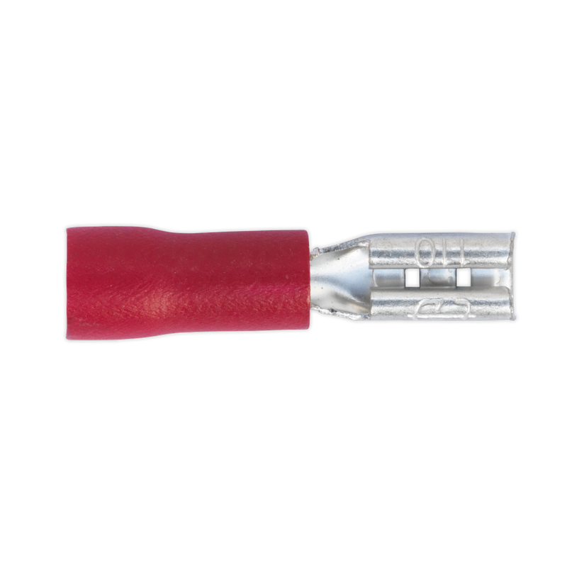 Sealey RT19 Push-On Female Terminal 2.8mm, Red - Pack of 100