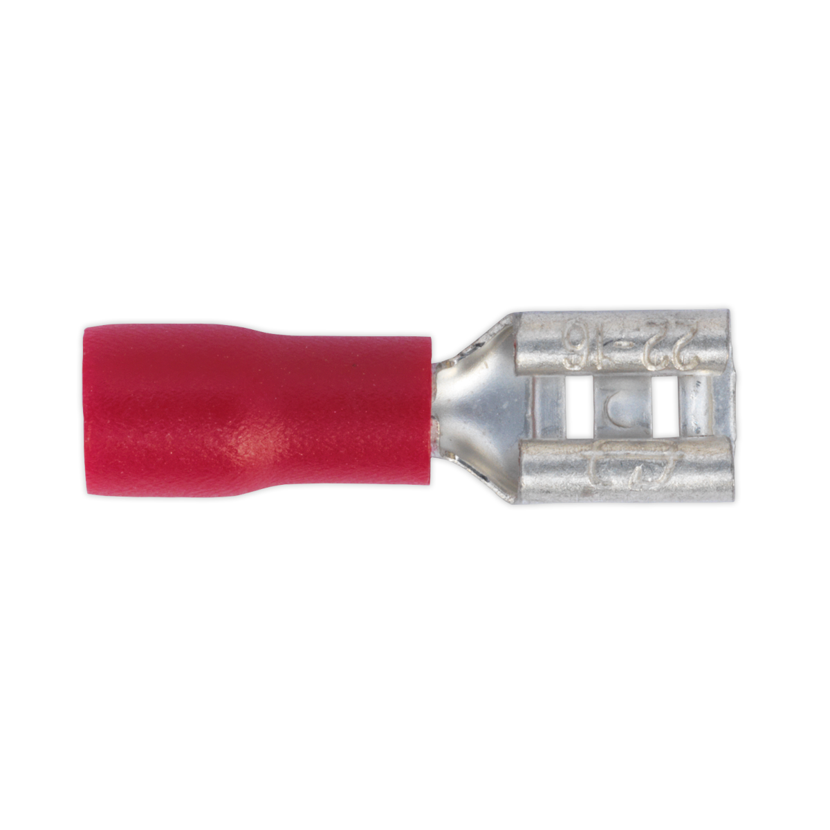 Sealey RT20 Push-On Female Terminal 4.8mm, Red - Pack of 100