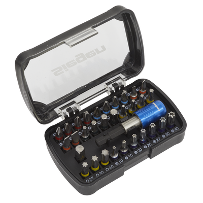 Sealey S01035 Siegen Colour-Coded Power Tool Bit Set 32pc