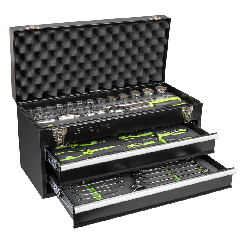 Sealey S01055 Siegen Portable Tool Chest 2 Drawer with Tool Kit 90pc