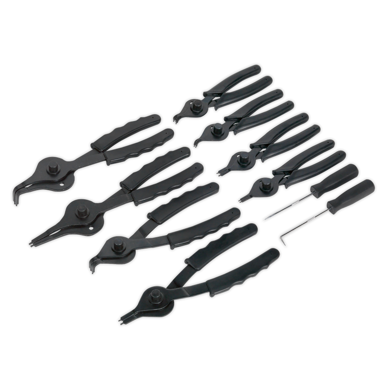 Sealey S01064 Siegen Internal/External Circlip Pliers Set 10pc