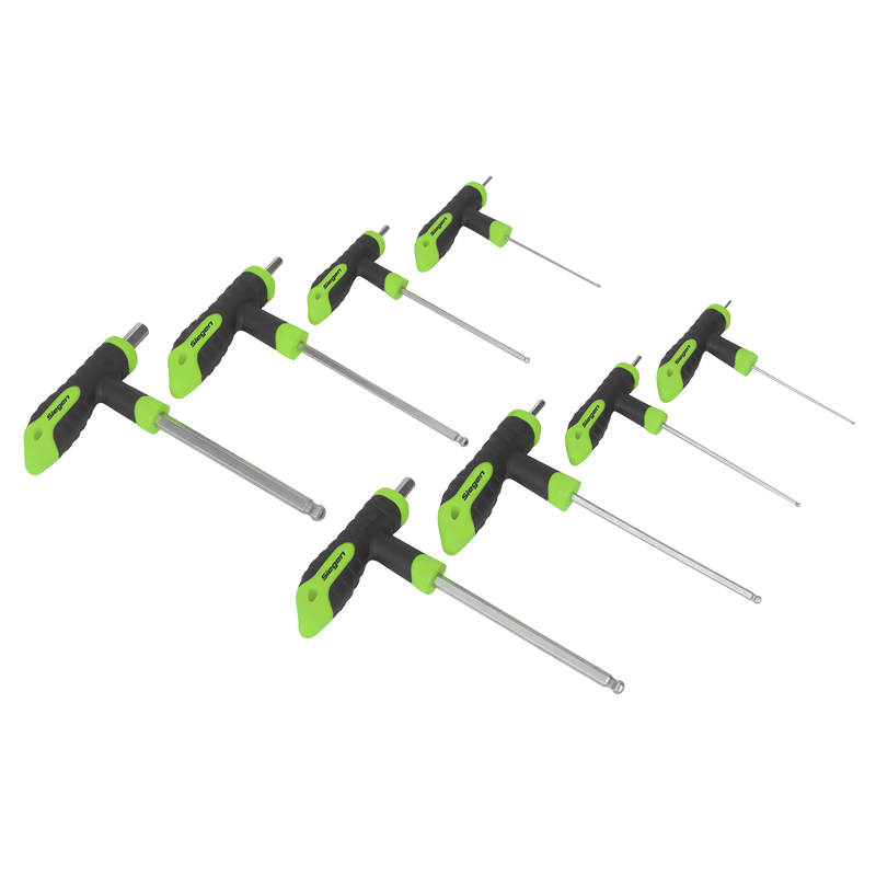 Sealey S01069 Siegen T-Handle Ball-End Hex Key Set 8pc - additional view 2