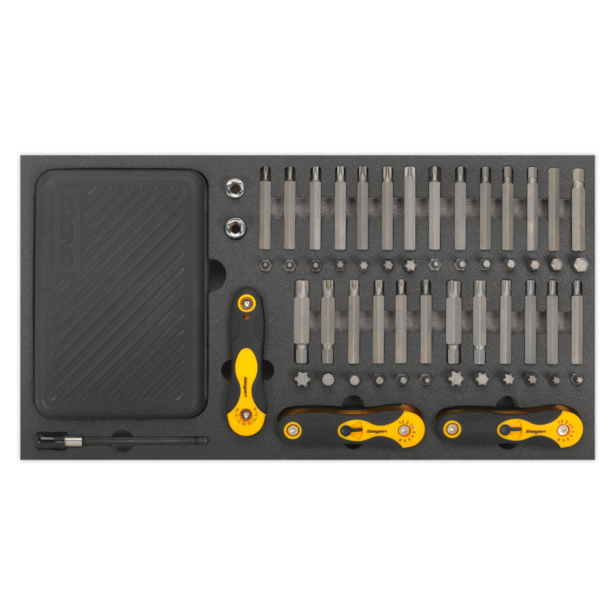 Sealey S01126 Siegen Specialised Bit Set & Folding Hex Keys with Tool Tray 192pc - additional view 3