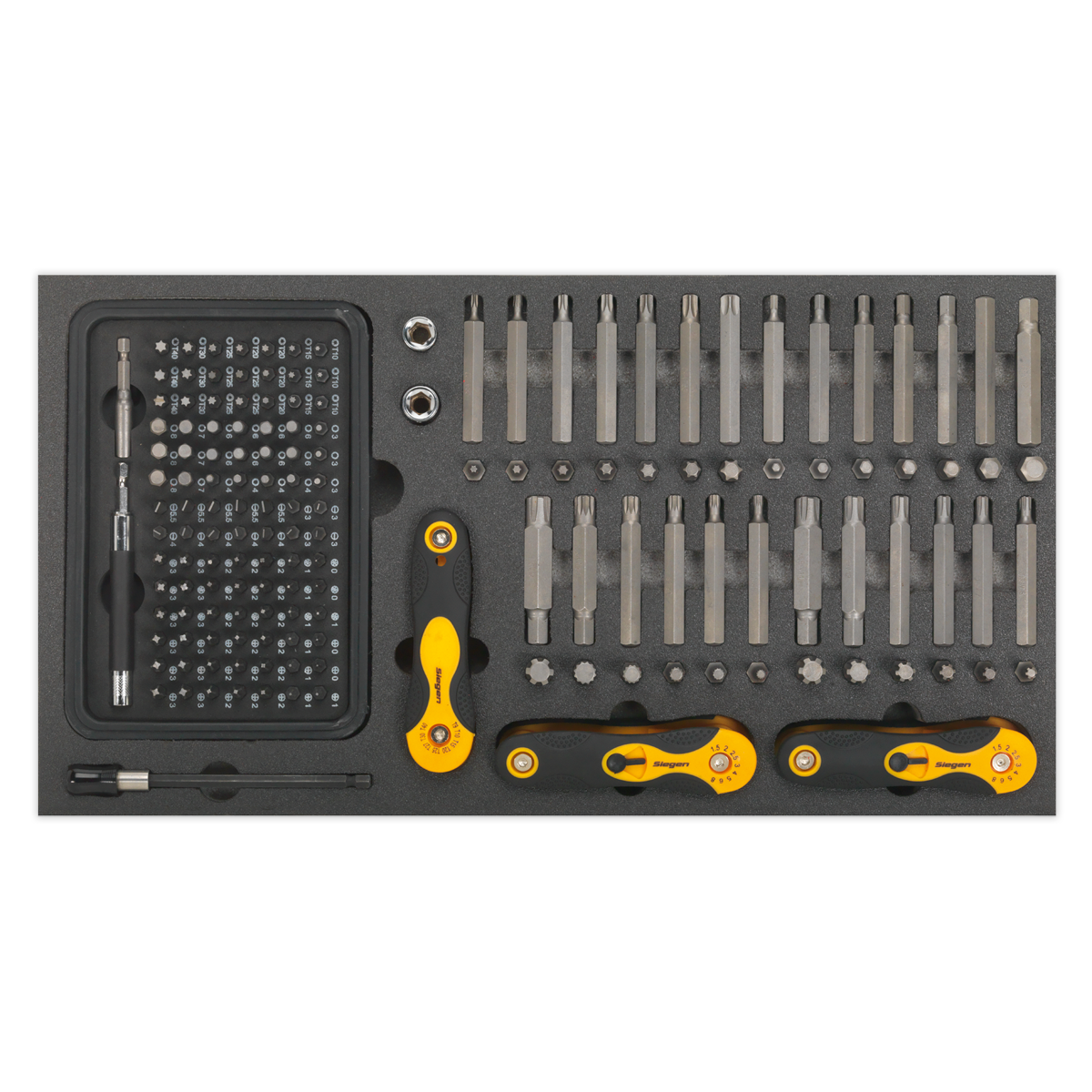Sealey S01126 Siegen Specialised Bit Set & Folding Hex Keys with Tool Tray 192pc - additional view 6