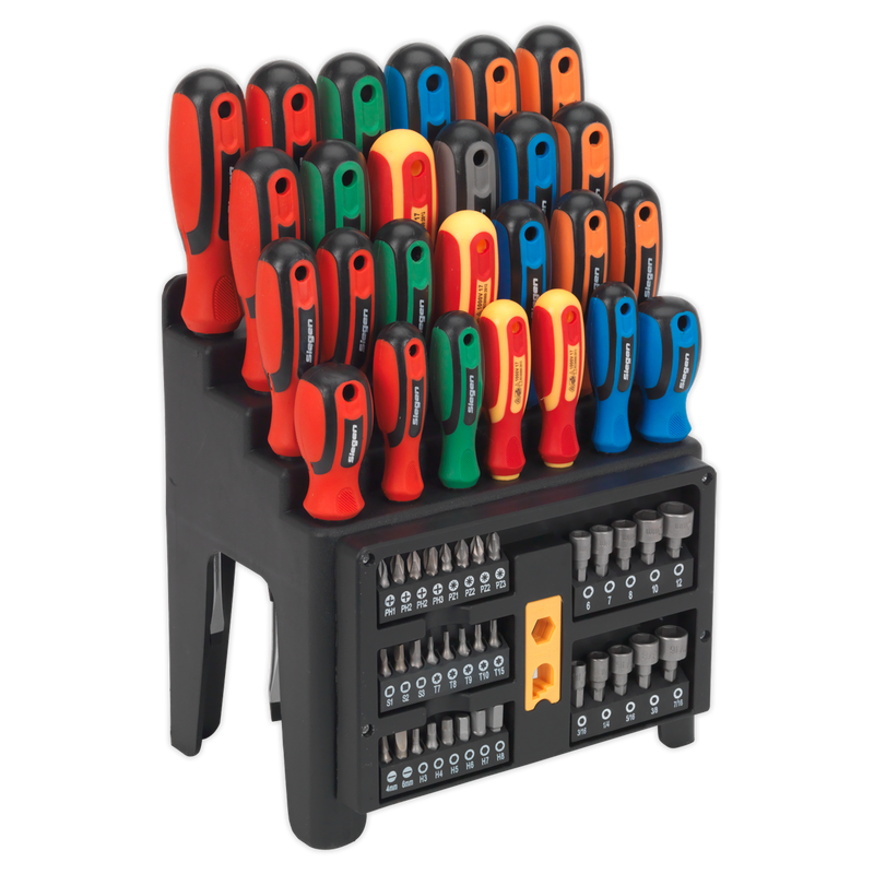 Sealey S01152 Siegen Screwdriver, Bit & Nut Driver Set 61pc