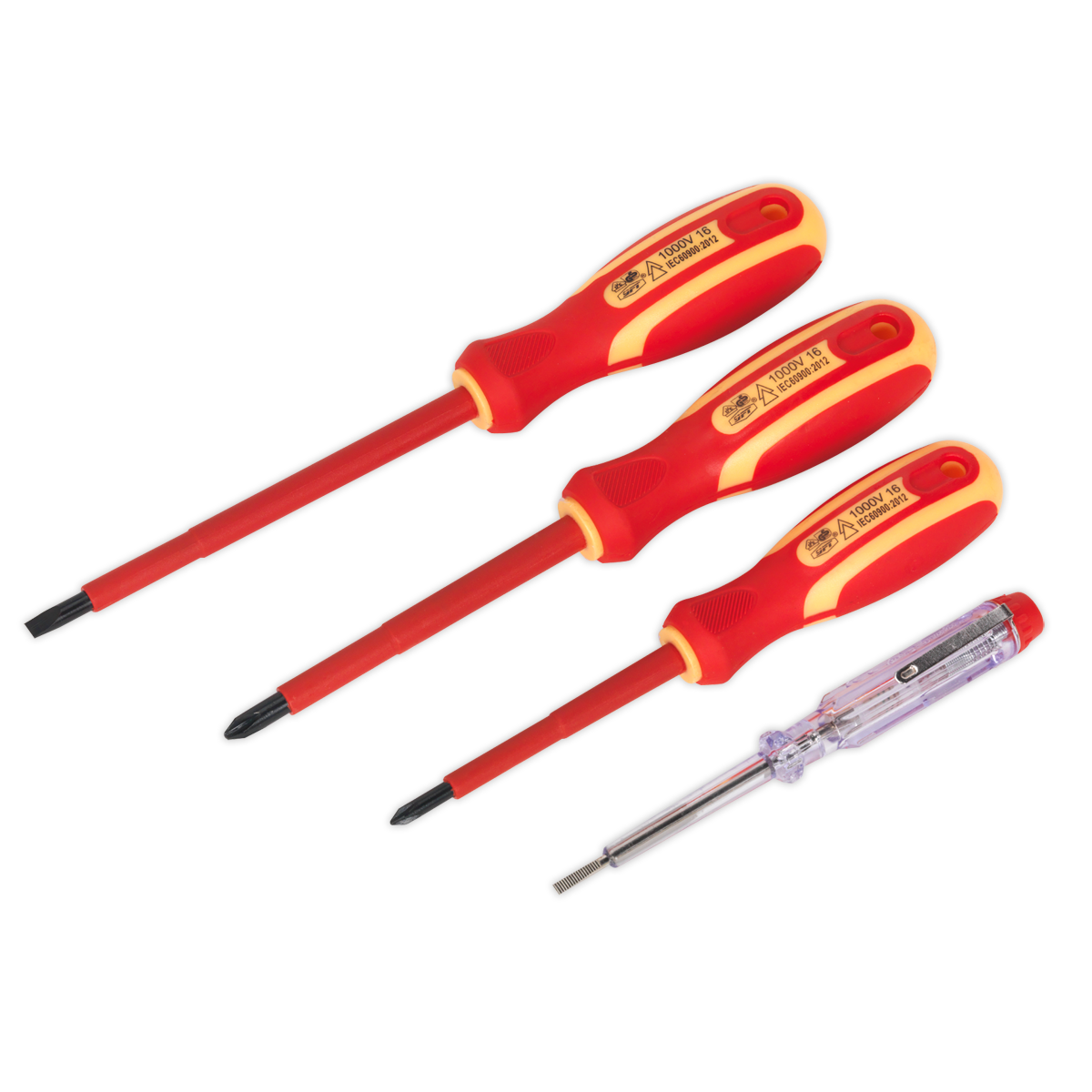 Sealey S01155 Siegen Electrician's Screwdriver Set 4pc - VDE Approved