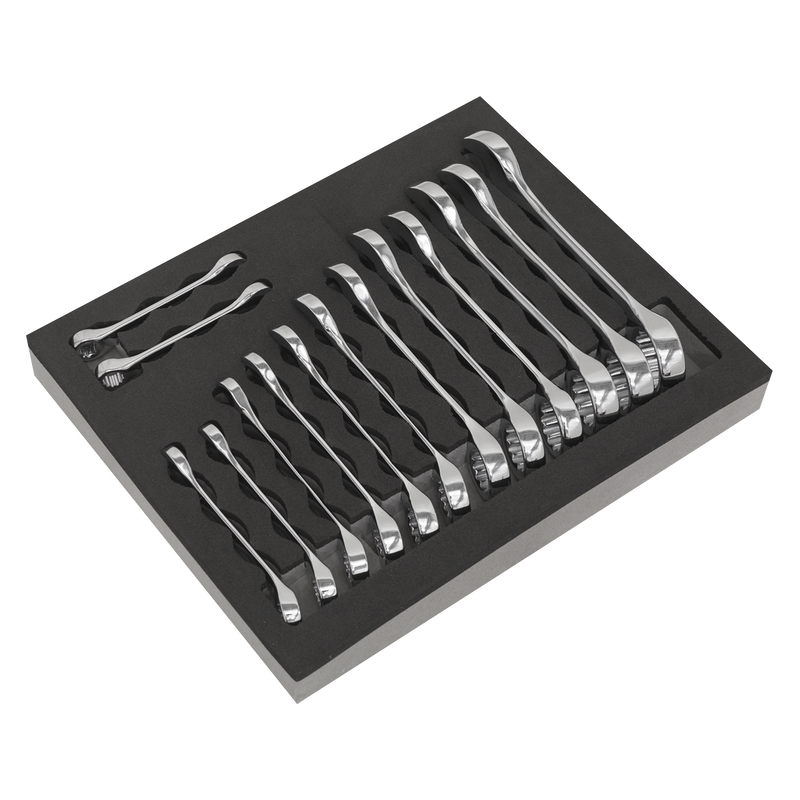 Sealey S01232 Siegen Stubby Combination Spanner Set 14pc