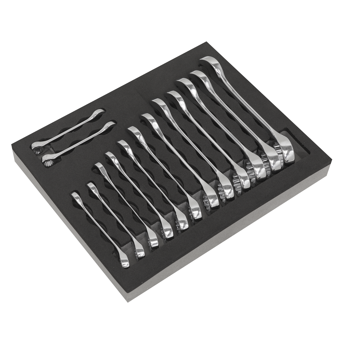 Sealey S01232 Siegen Stubby Combination Spanner Set 14pc