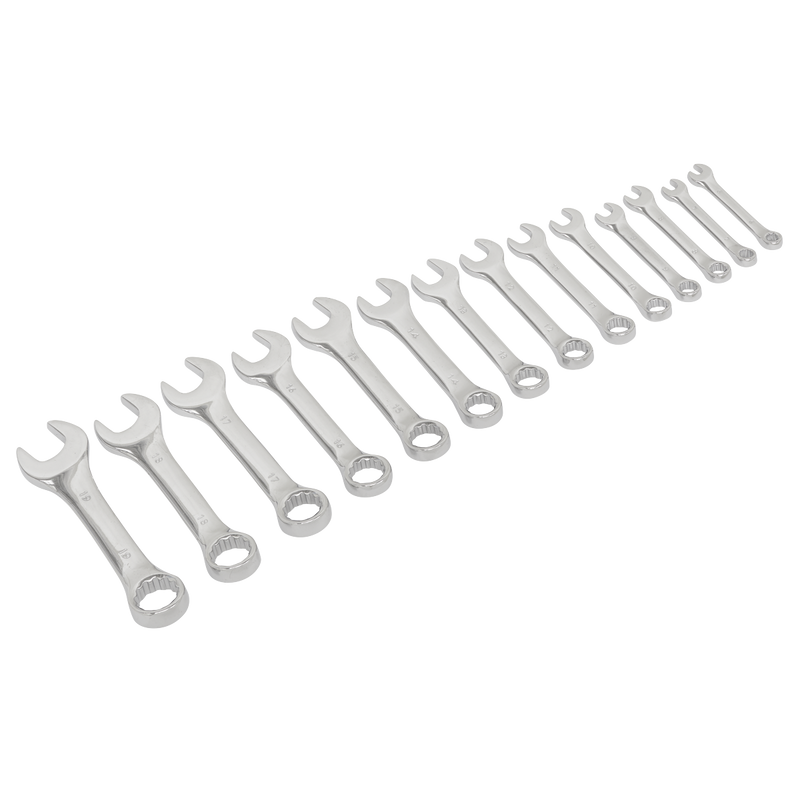 Sealey S01232 Siegen Stubby Combination Spanner Set 14pc - additional view 3