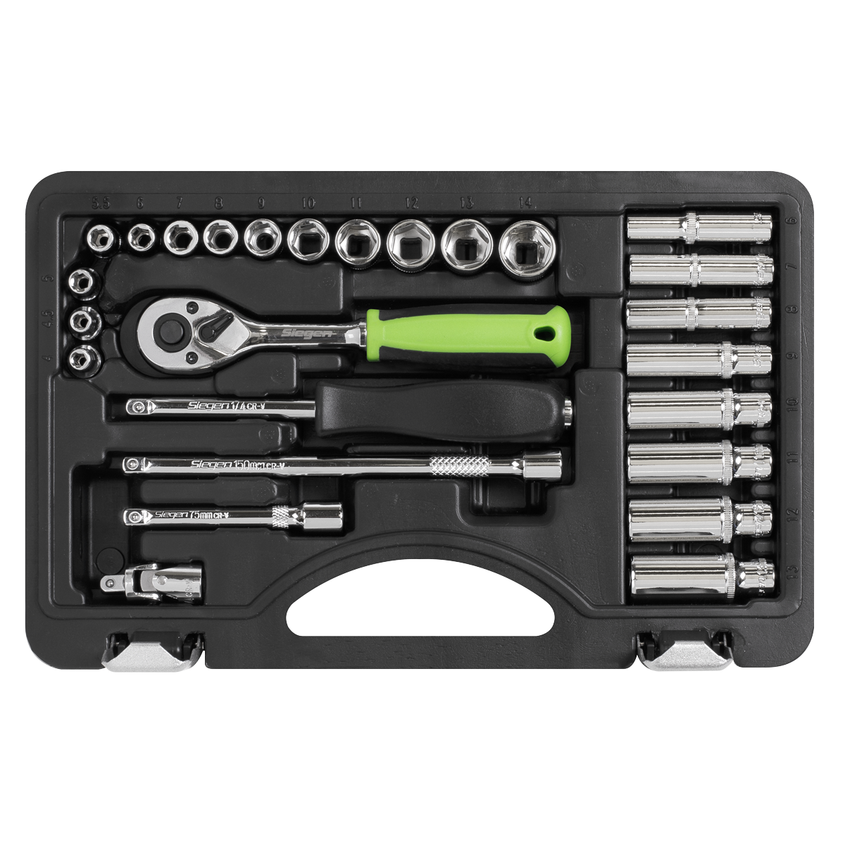 Sealey S01234 Siegen Socket Set 1/4"Sq Drive 26pc - additional view 5
