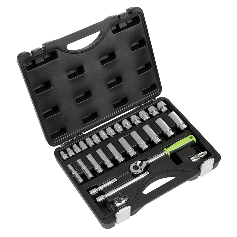 Sealey S01236 Socket Set 3/8"Sq Drive 29pc