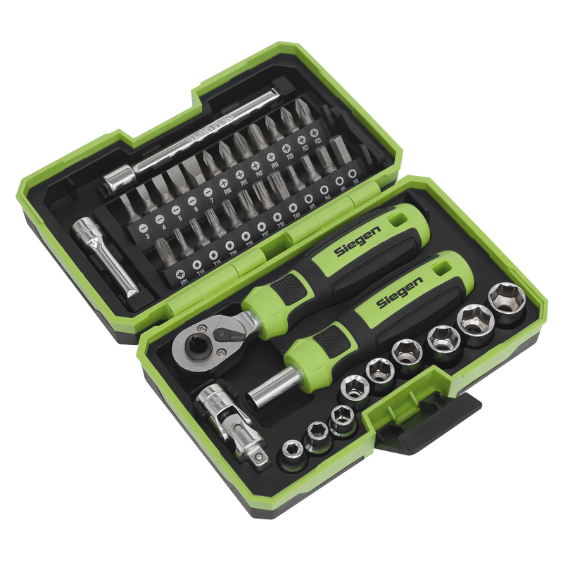 Sealey S01255 Siegen Socket & Bit Set 1/4"Sq Drive 38pc - additional view 10