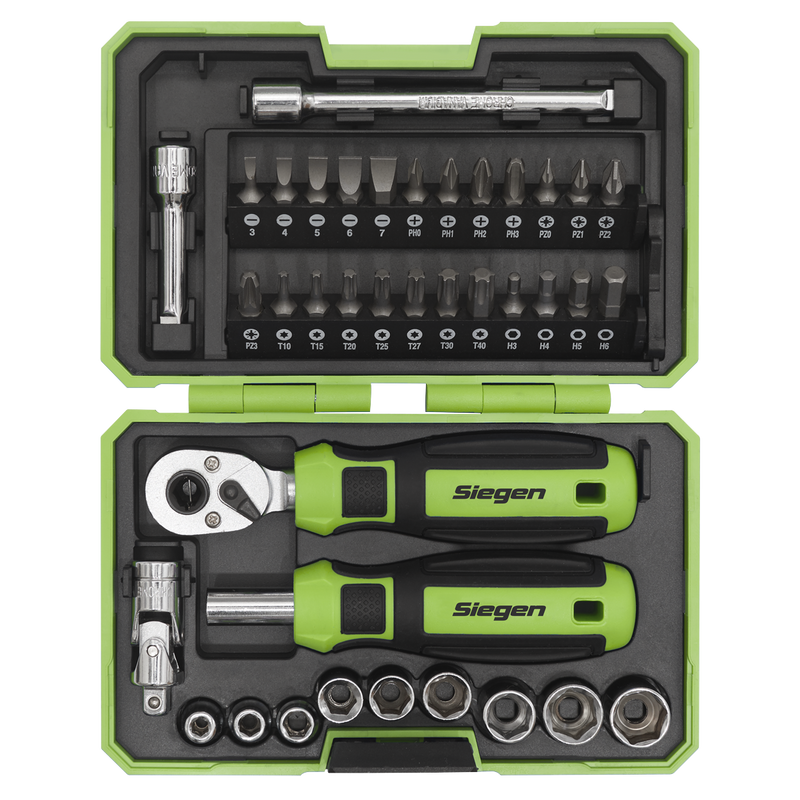 Sealey S01255 Siegen Socket & Bit Set 1/4"Sq Drive 38pc - additional view 11