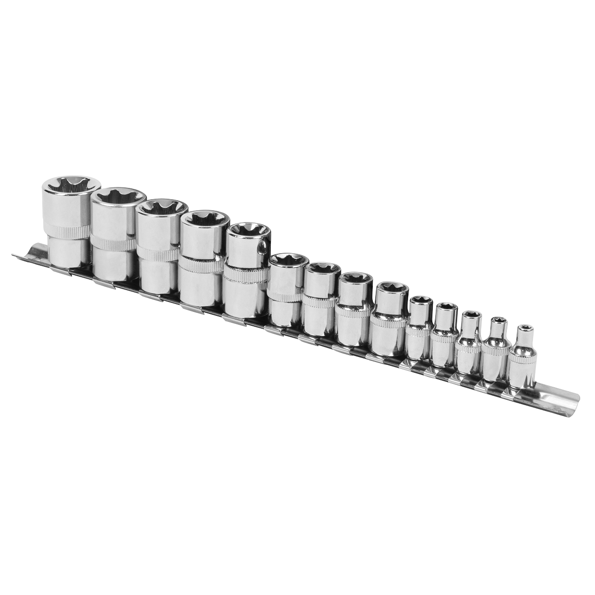 Sealey S01265 Siegen TRX-Star* Socket Set E4-E24 1/4", 3/8" & 1/2"Sq Drive 14pc - additional view 2