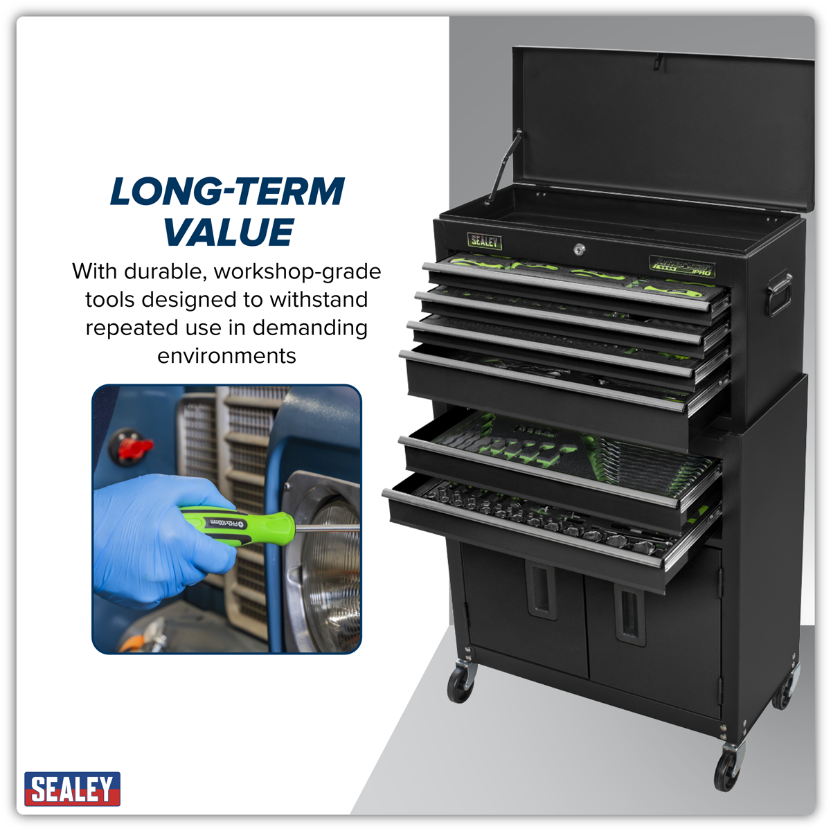 Sealey S01267 Topchest & Rollcab Combination 6 Drawer with 247pc Tool Kit - additional view 22
