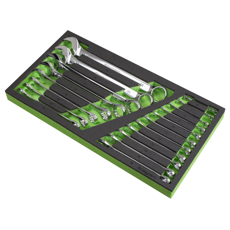 Sealey S01272 Siegen Combination Spanner Set with Tool Tray 19pc - additional view 3