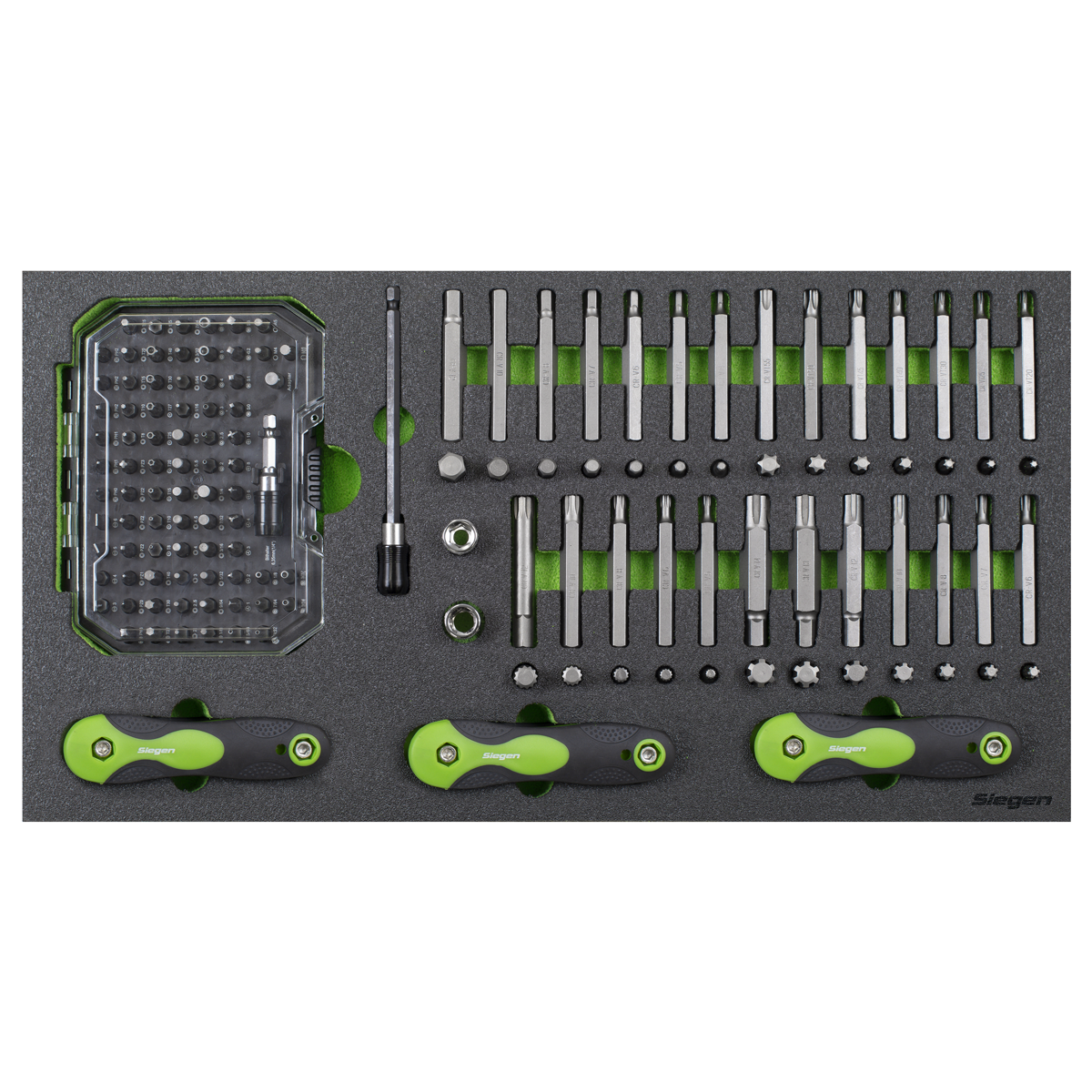 Sealey S01275 Siegen Specialised Bit Set & Folding Hex Keys with Tool Tray 170pc - additional view 8