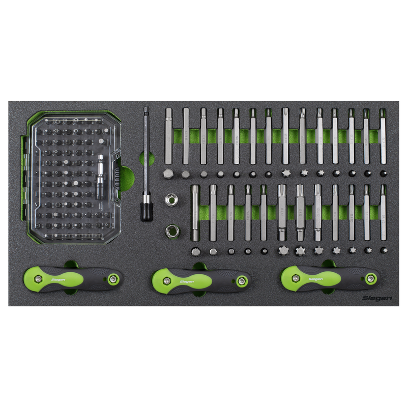 Sealey S01275 Siegen Specialised Bit Set & Folding Hex Keys with Tool Tray 170pc - additional view 8