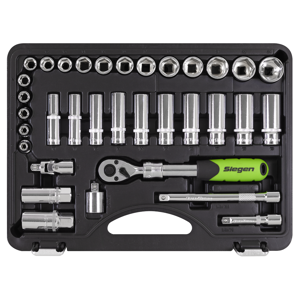 Sealey S01287 Siegen Extendable Ratchet Socket Set 3/8"Sq Drive 34pc - additional view 3