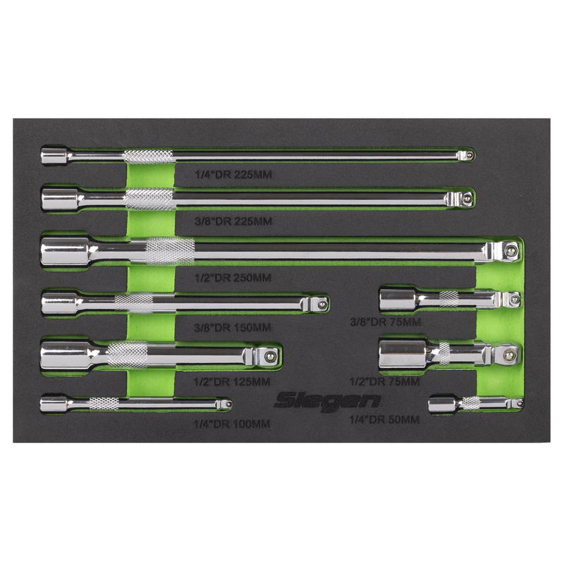 Sealey S01292 Extension Bar Set 1/4", 3/8" & 1/2"Sq Drive 9pc - additional view 3