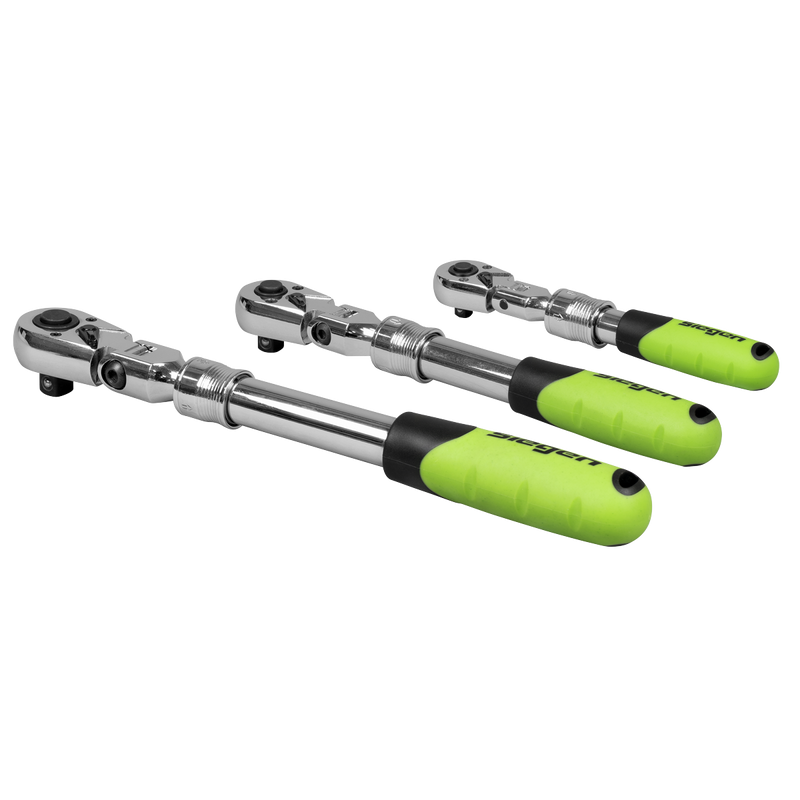 Sealey S01297 Siegen Extendable Flexi-Head Ratchet Wrench Set 3pc - additional view 6