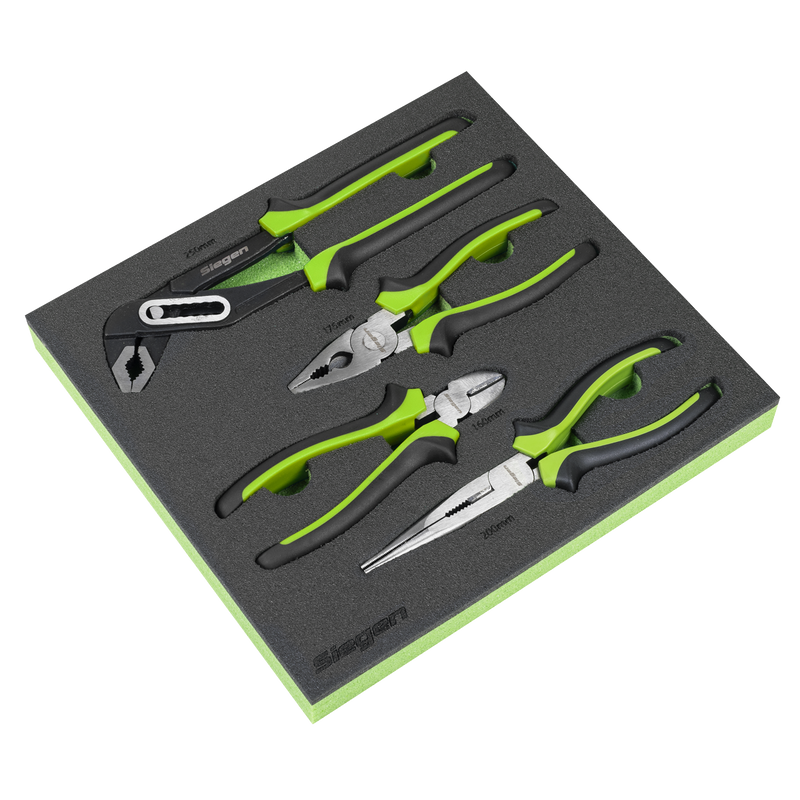 Sealey S01298 Siegen Comfort Grip Pliers Set 4pc