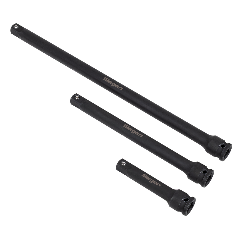 Sealey S01321 Siegen Impact Extension Bar Set 3/8"Sq Drive 3pc - additional view 2