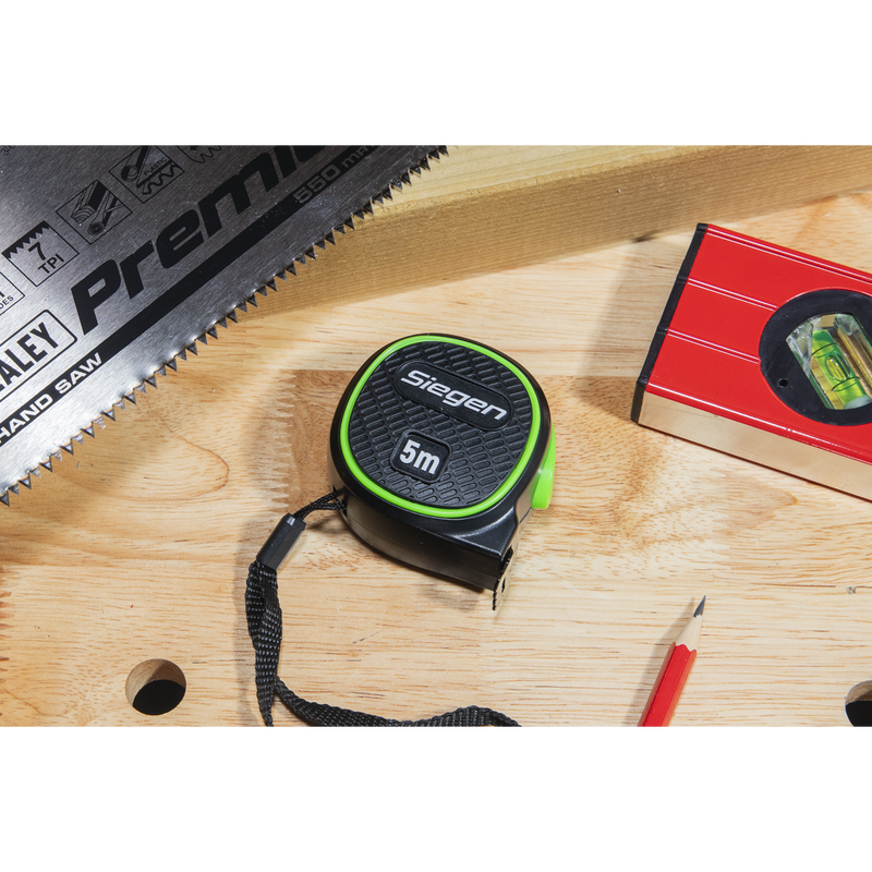 Sealey S01328 Metric/Imperial Auto-Lock Tape Measure 5m(16ft) x 19mm - additional view 7