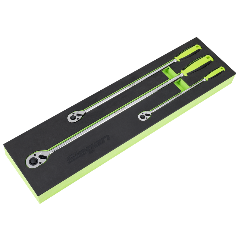 Sealey S01332 Extra-Long Ratchet Wrench Set 3pc