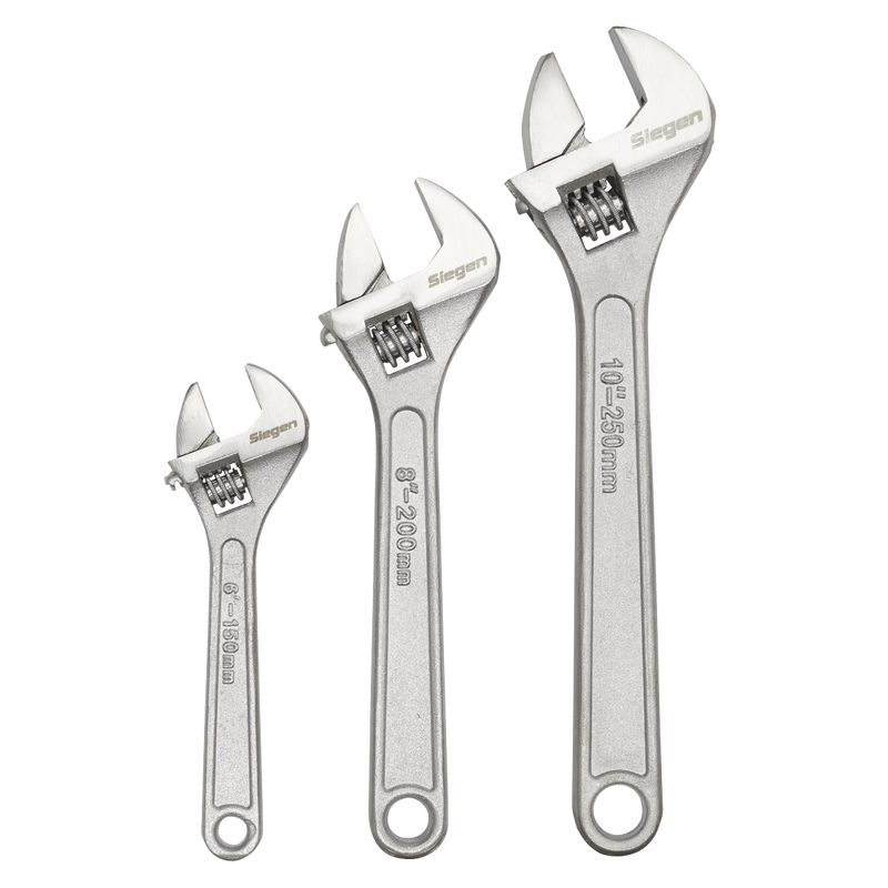 Sealey S0448 Siegen Adjustable Wrench Set 3pc - additional view 2