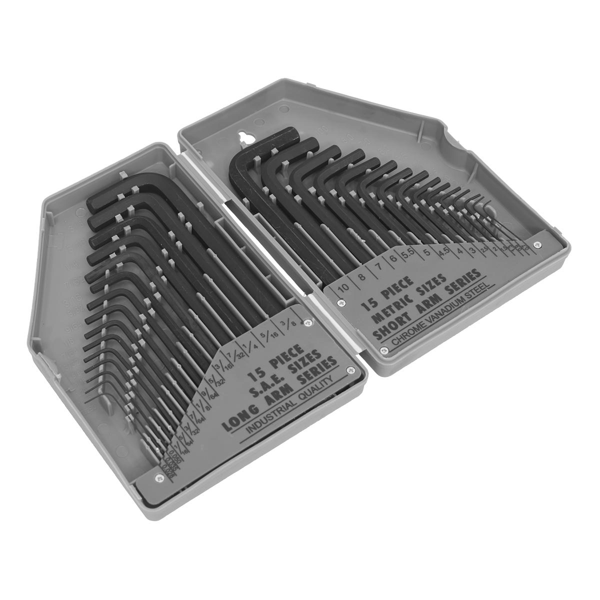 Sealey S0484 Siegen Metric/Imperial Long/Short-Arm Hex Key Set 30pc