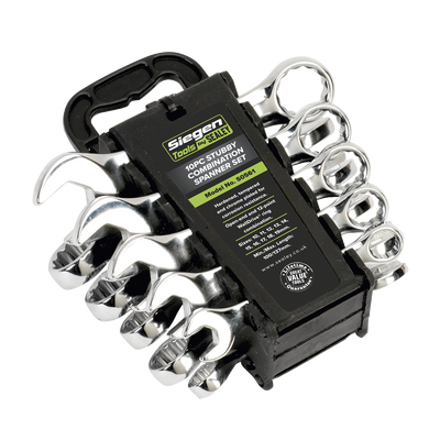 Sealey S0561 Siegen Stubby Combination Spanner Set 10pc