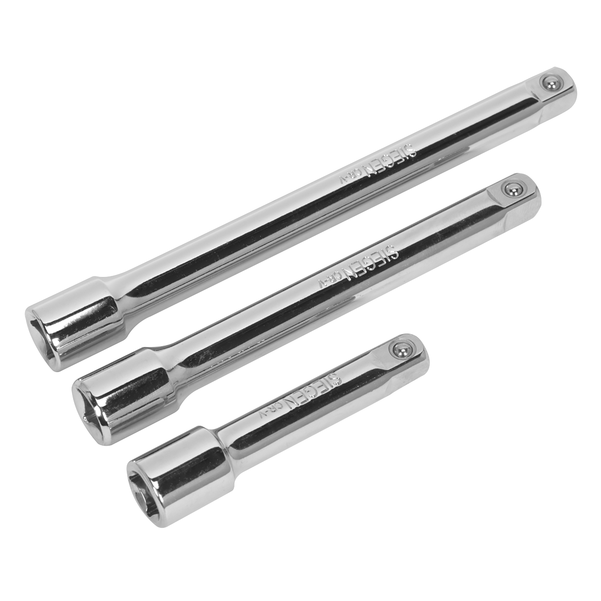 Sealey S0719 Siegen Extension Bar Set 3/8"Sq Drive 3pc