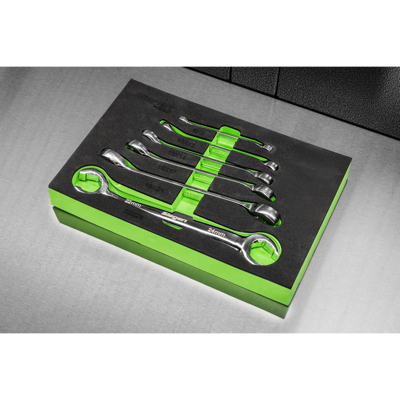 Sealey S0767 Flare Nut Spanner Set in EVA Foam Tray 6pc - additional view 4