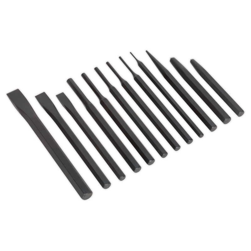 Sealey S0802 Siegen Punch & Chisel Set 12pc