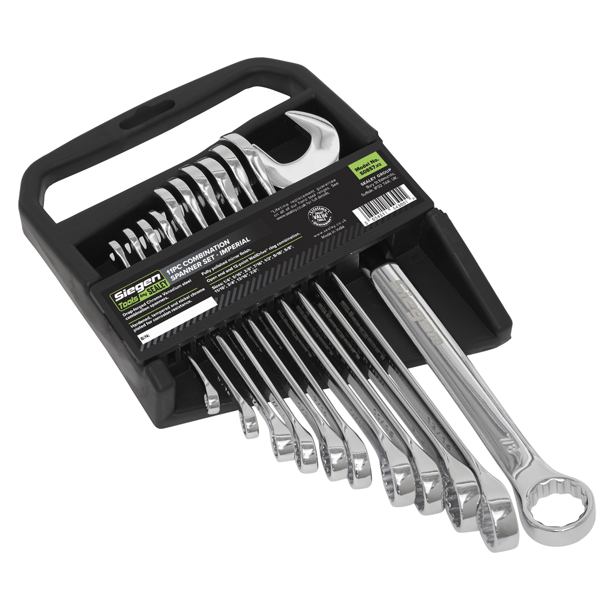 Sealey S0857 Siegen Imperial Combination Spanner Set 11pc - additional view 4