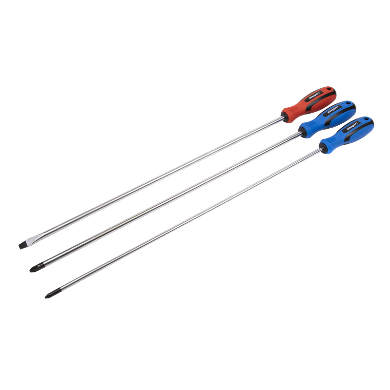 Sealey S0895 Siegen Extra-Long Screwdriver Set 3pc