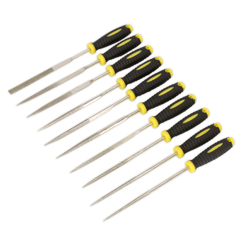 Sealey S0896 Siegen Diamond Needle File Set 100mm 10pc