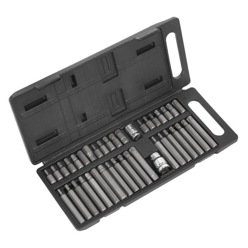 Sealey S0982 Siegen TRX-Star*/Hex/Spline Bit Set 3/8" & 1/2"Sq Drive 40pc