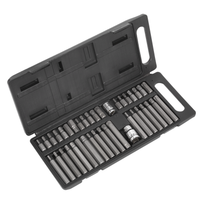 Sealey S0982 Siegen TRX-Star*/Hex/Spline Bit Set 3/8" & 1/2"Sq Drive 40pc