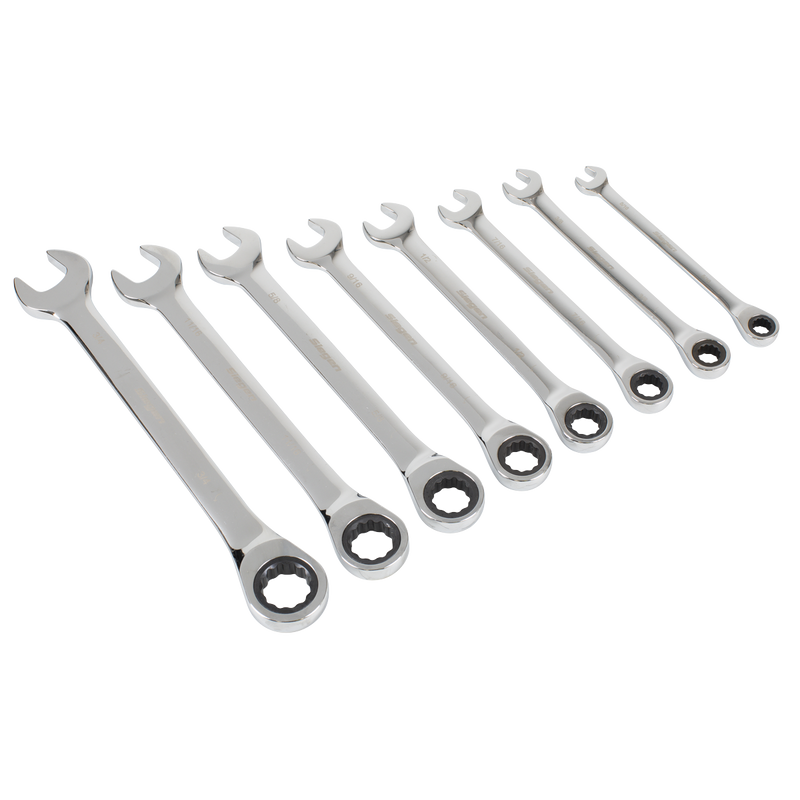 Sealey S0984 Siegen Imperial Combination Ratchet Spanner Set 8pc - additional view 4