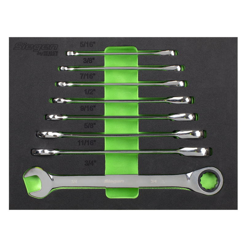 Sealey S0984 Siegen Imperial Combination Ratchet Spanner Set 8pc - additional view 3