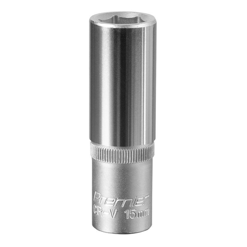 Sealey S1215D Premier Deep Socket 1/2"Sq Drive 15mm