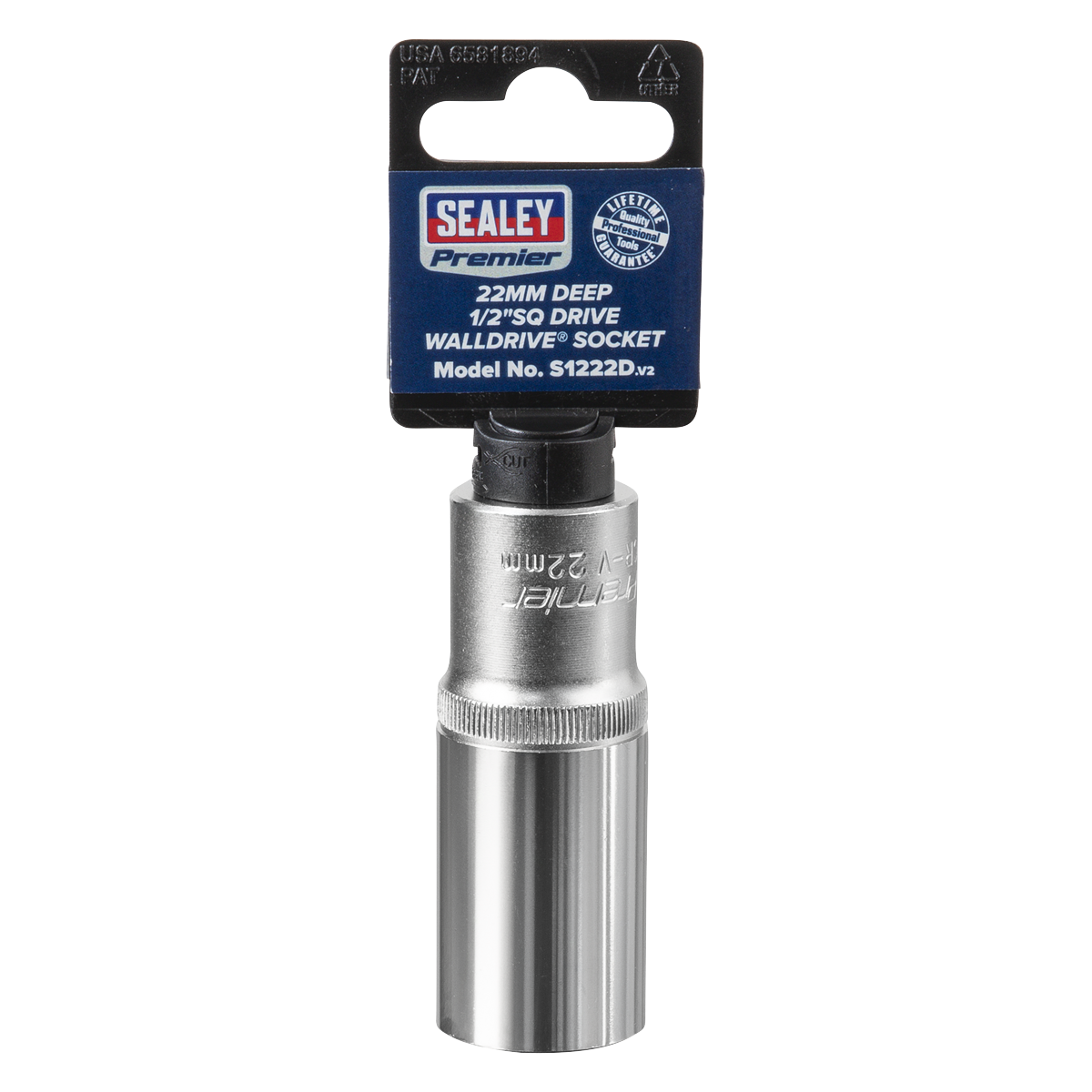 Sealey S1222D Premier Deep Socket 1/2"Sq Drive 22mm - additional view 5